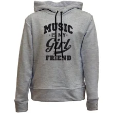 Детское худи без начеса Music is my girlfriend