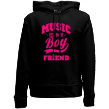Детское худи без начеса Music is my boyfriend