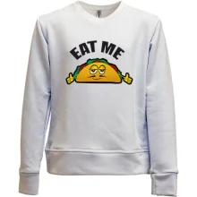 Дитячий світшот без начосу EAT ME з мультяшним тако
