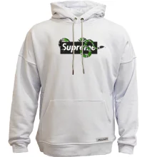 Худи без начеса "Supreme" со змеей