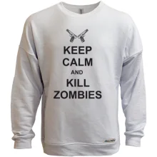 Світшот без начосу Keep Calm and kill zombies