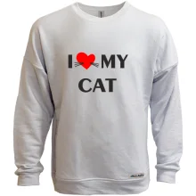 Світшот без начосу I love my cat