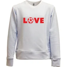 Детский свитшот без начеса Love футбол