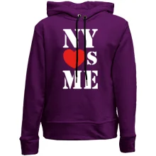 Детское худи без начеса с надписью New york loves me