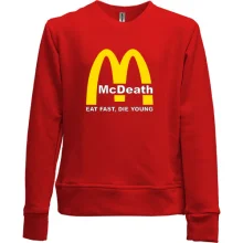 Детский свитшот без начеса McDeath