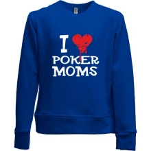 Детский свитшот без начеса Poker I love moms
