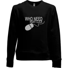 Дитячий світшот без начосу Who Needs Right Click