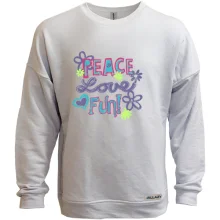 Світшот без начосу Peace, love, fun