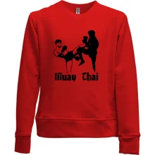 Дитячий світшот без начосу Muay Thai із силуетами бійців