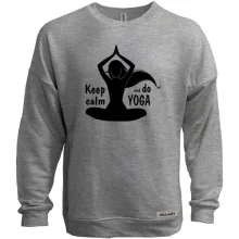 Світшот без начосу Keep Calm an Do Yoga
