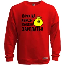 Світшот без начосу Хочу на курси підвищення зарплати
