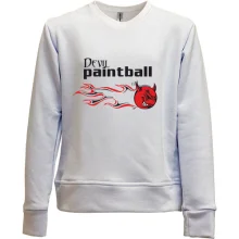 Детский свитшот без начеса Devil paintball