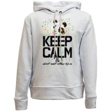 Детское худи без начеса Keep calm and don't eat after 6 pm с пандой