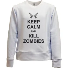 Детский свитшот без начеса Keep Calm and kill zombies