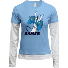 Комбинированный лонгслив Gamer с джойстиком (2)