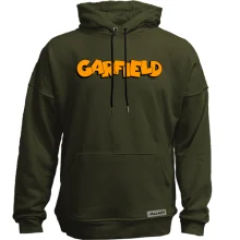 Худи без начеса с надписью "Garfield"