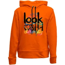 Детское худи без начеса Look at the world differentty