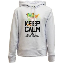 Дитяче худі без начосу з жабою Keep calm & be cool
