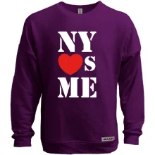 Світшот без начосу з написом New york loves me