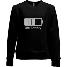 Детский свитшот без начеса Life Battery