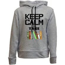 Детское худи без начеса Keep calm & take book