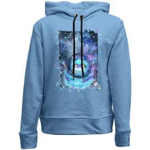 Детское худи без начеса с голубым монстром "enjoy the universe"