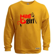 Світшот без начосу з рогами і вилами Bad girl