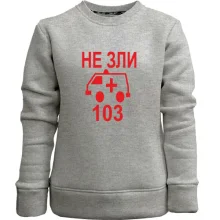 Детский свитшот без начеса Не зли 103