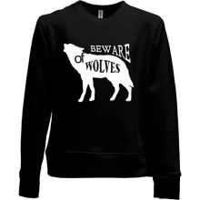 Детский свитшот без начеса beware of wolves