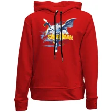 Детское худи без начеса superman defending planet