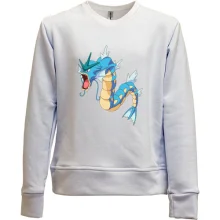 Детский свитшот без начеса с покемоном Гярадос (Gyarados)