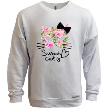 Світшот без начосу Sweet cat (з квітів)