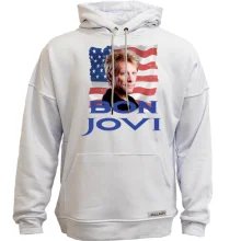 Худи без начеса Bon Jovi с флагом