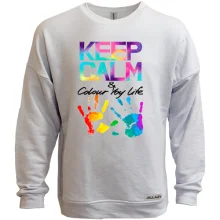 Світшот без начосу Keep calm and colour your life