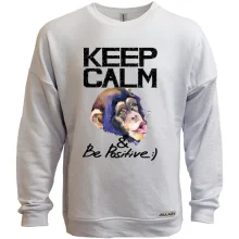 Світшот без начосу Keep calm and be positive