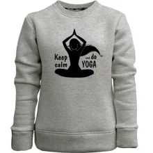 Дитячий світшот без начосу Keep Calm an Do Yoga