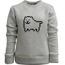 Детский свитшот без начеса Undertale game dog (2)