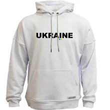Худи без начеса Ukraine с двумя сине-жёлтыми точками