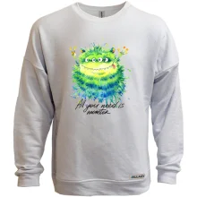 Світшот без начосу з монстром 4 ока "all you need is monster"