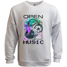 Світшот без начосу з навушниками Open your music