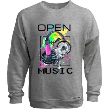 Світшот без начосу з навушниками Open your music (2)