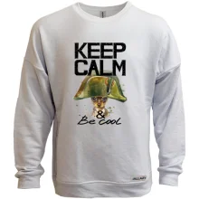 Свитшот без начеса с Чихуахуа "keep calm & be cool"