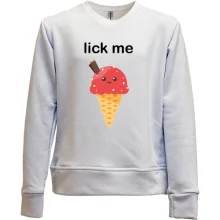 Детский свитшот без начеса Lick me