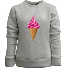Детский свитшот без начеса Pink Ice Cream