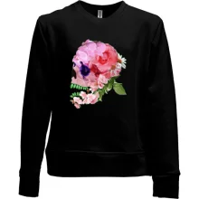 Детский свитшот без начеса Rose skull