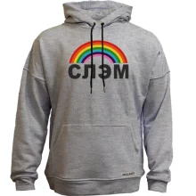 Худи без начеса с надписью "СЛЭМ"