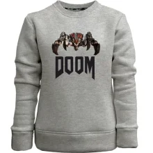 Детский свитшот без начеса doom_2016