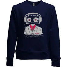 Детский свитшот без начеса с надписью I love musik