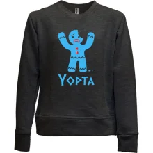 Детский свитшот без начеса с печенькой и надписью Yopta