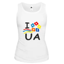 Майка I love Ukraine с венком